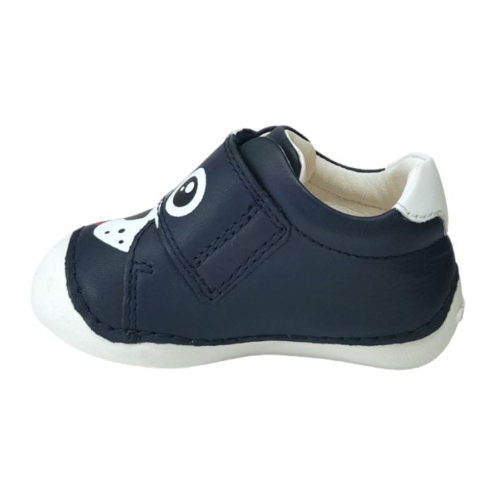 Scarpina baby musetto cane navy-white - Geox