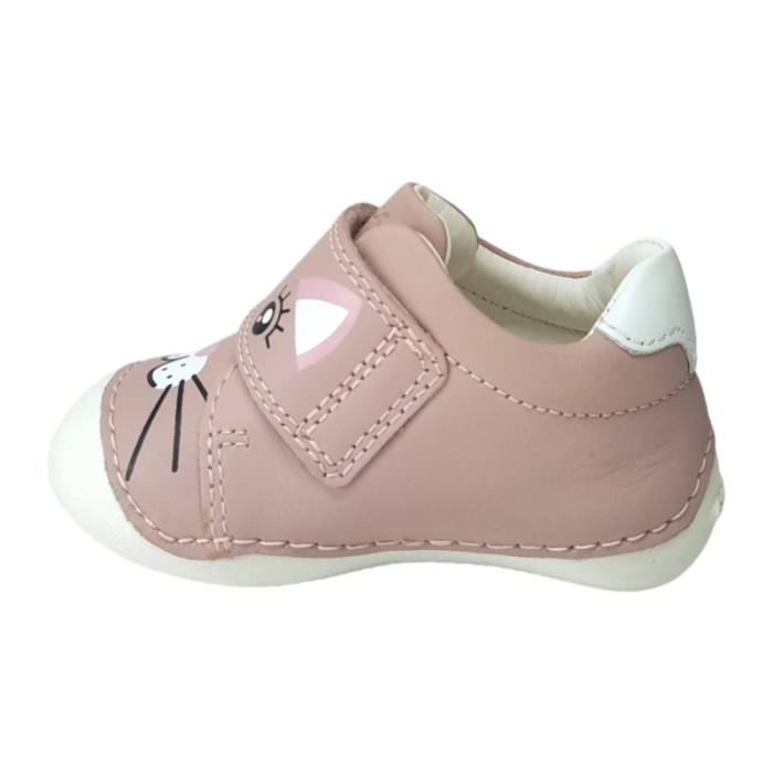 Scarpina bambina baby musetto gatto old rose-white - Geox