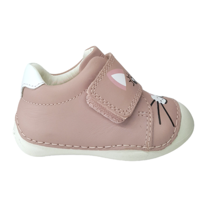 Scarpina bambina baby musetto gatto old rose-white - Geox