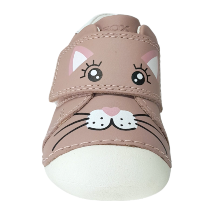 Scarpina bambina baby musetto gatto old rose-white - Geox