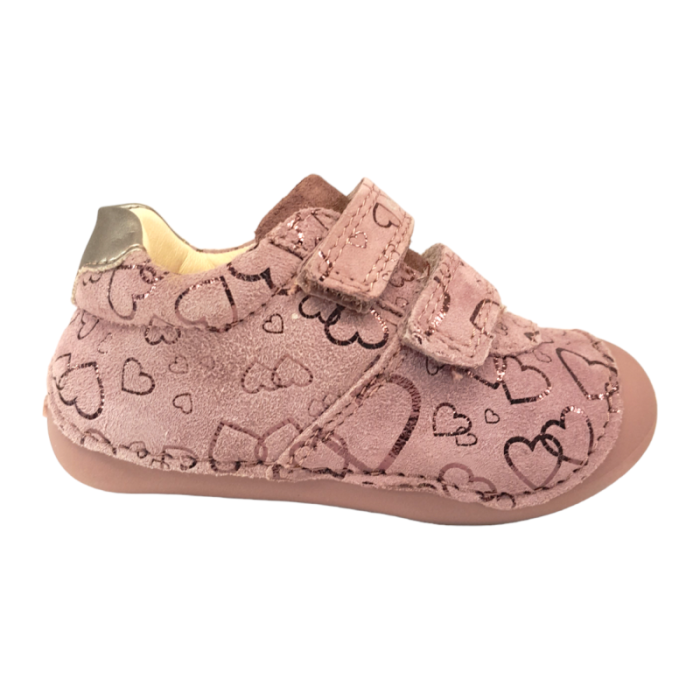 Scarpina in pelle primi passi bambina pink-silver - Geox