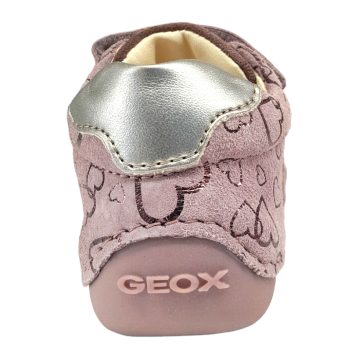 Scarpina in pelle primi passi bambina pink-silver - Geox