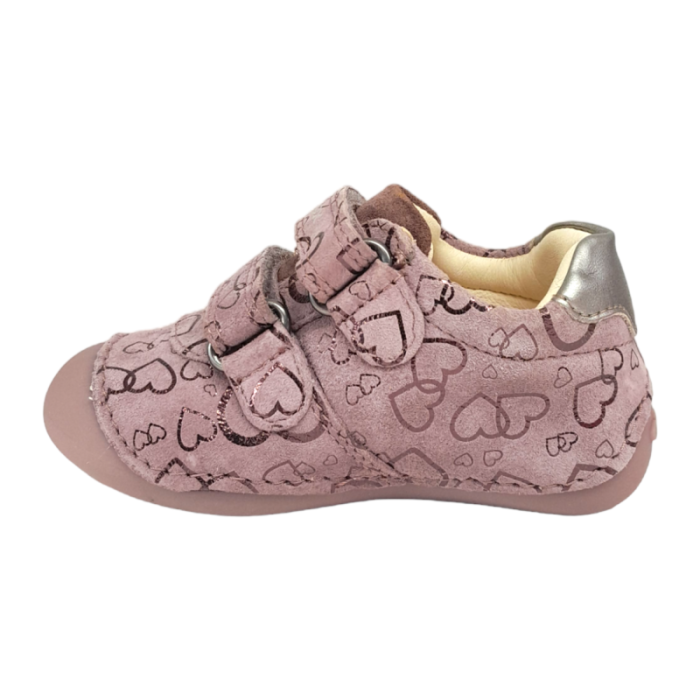 Scarpina in pelle primi passi bambina pink-silver - Geox