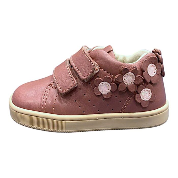 Sneaker bambina primi passi color rosa antico con fiori - Balducci