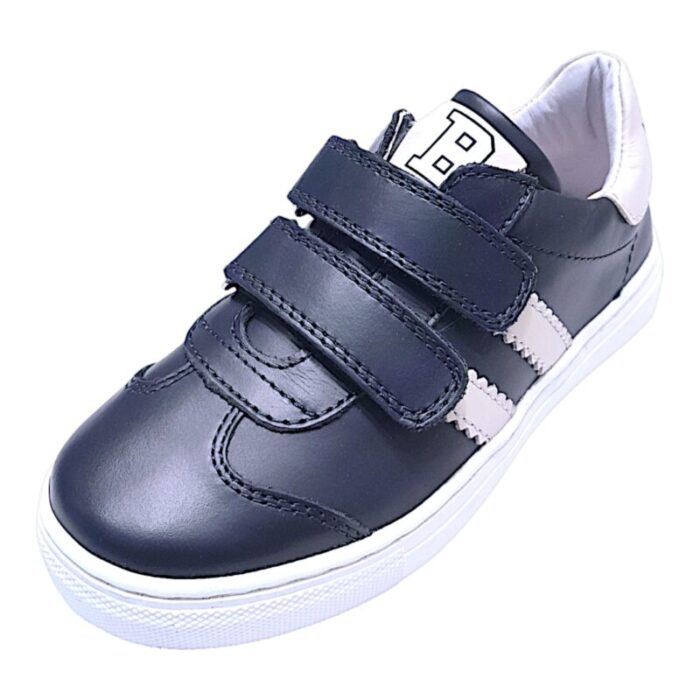 Sneaker bambino con doppio strappo colore blu-bianco - Balducci