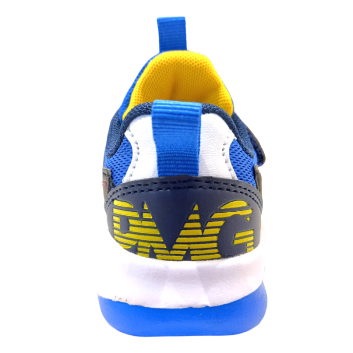 Sneaker ginnica in nappa più tessuto a rete color royal navy - Primigi