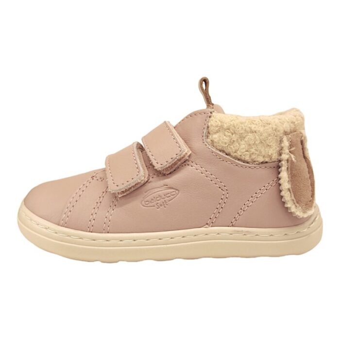 Sneaker primi passi bambina di colore rosa-beige e pecorella - Balducci