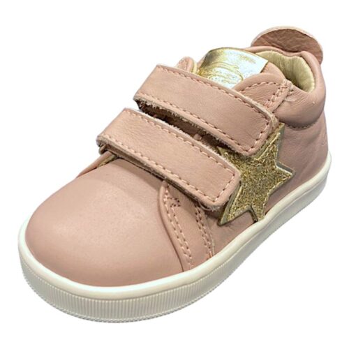 Sneaker primi passi bambina di colore rosa e stella color oro - Balducci