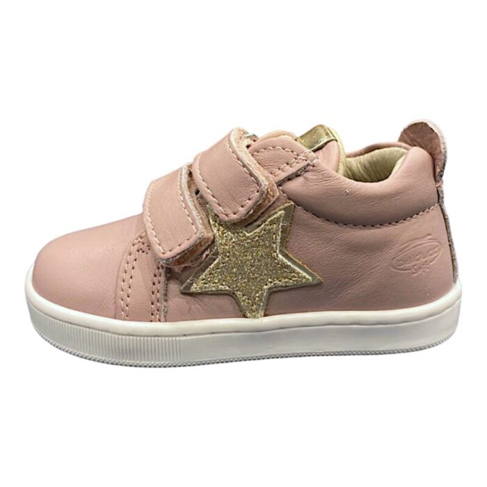 Sneaker primi passi bambina di colore rosa e stella color oro - Balducci