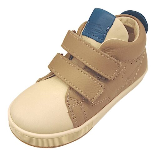 Sneaker primi passi bambino color beige-ambra con stella decorativa - Balducci