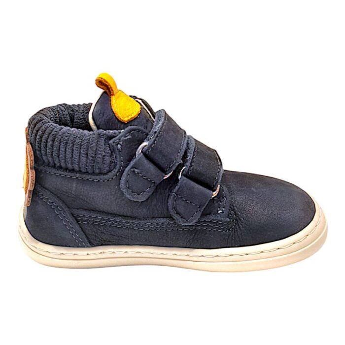 Sneaker primi passi bambino di colore blu-beige e leone decorativo - Balducci