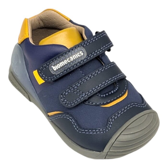 Sneaker primi passi per bambino color blu oceano con strappi - Biomecanics