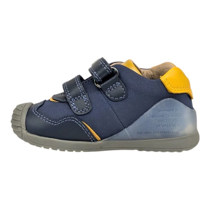 Sneaker primi passi per bambino color blu oceano con strappi - Biomecanics