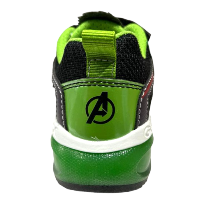 Sneakers Bayonyc bambino Hulk nero-verde con strappo e luci - Geox