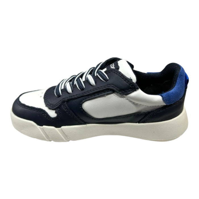 Sneakers Hyroo ragazzo white-blue con lacci elastici - Geox