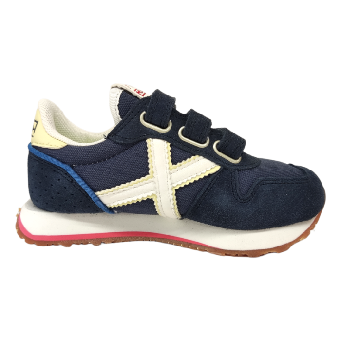 Sneakers Massana blu per bambino scamosciate mini track - Munich