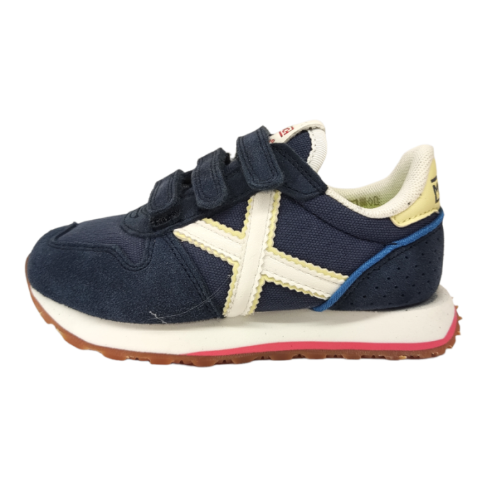 Sneakers Massana blu per bambino scamosciate mini track - Munich