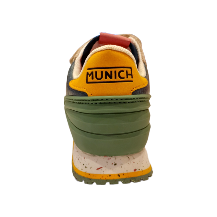 Sneakers Massana verde e beige per bambina scamosciate mini track - Munich