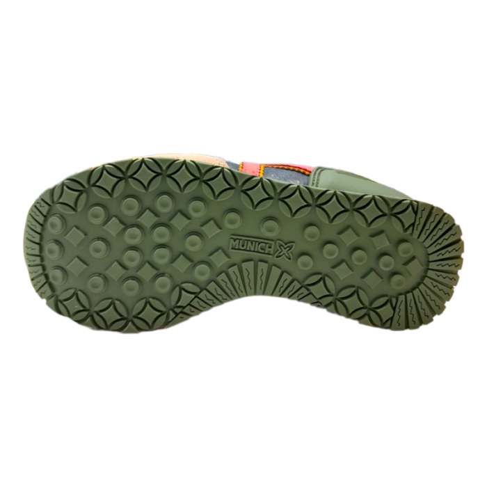 Sneakers Massana verde e beige per bambina scamosciate mini track - Munich