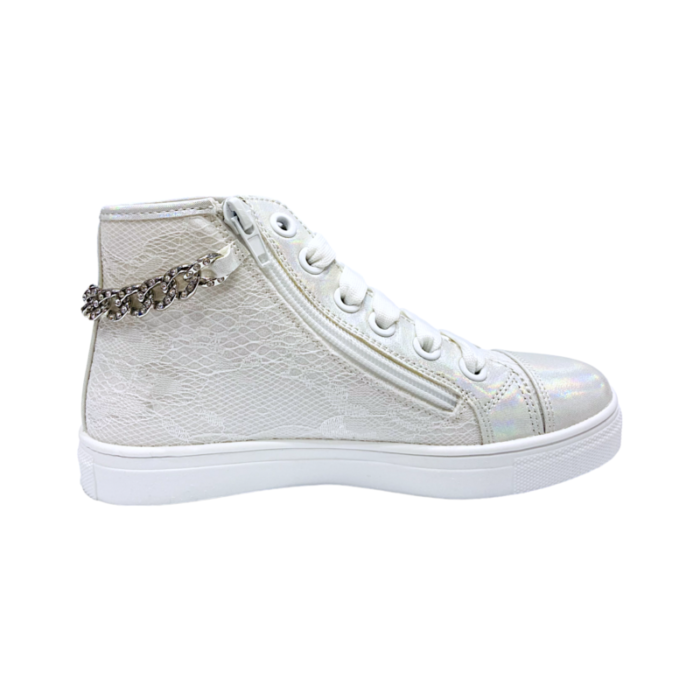 Sneakers alta white con bracciale - Asso