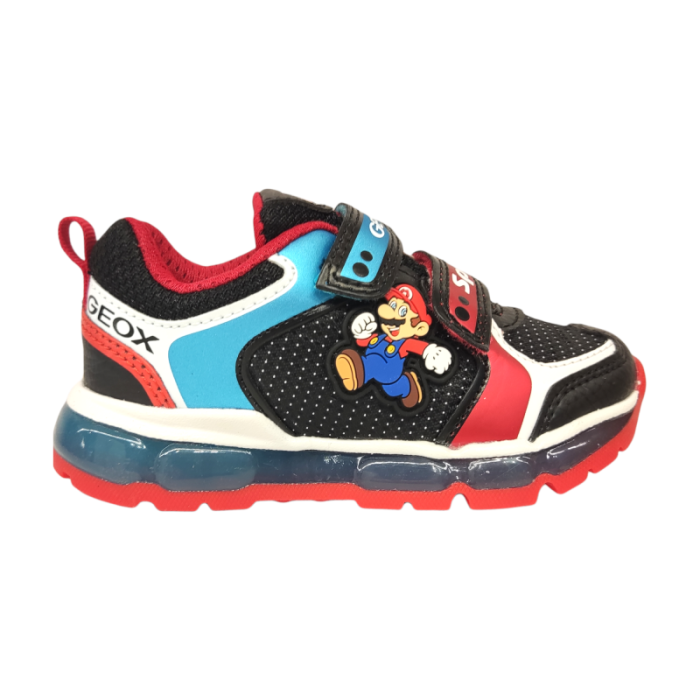 Sneakers android bambino Super Mario black-sky con strappo e luci - Geox