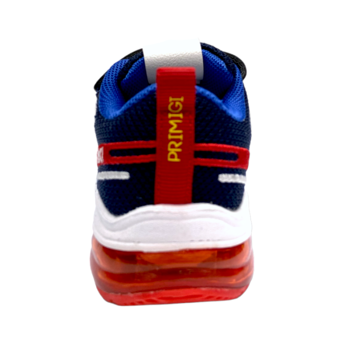 Sneakers baby bambino bounce tessuto maglia color navy e rosso - Primigi