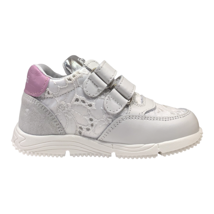 Sneakers bambina colore bianco fucsia con doppio strappo - Balducci (3)