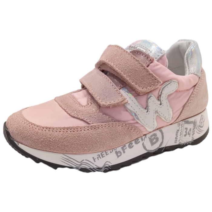 Sneakers bambina colore rosa glitter con strappo - Balducci