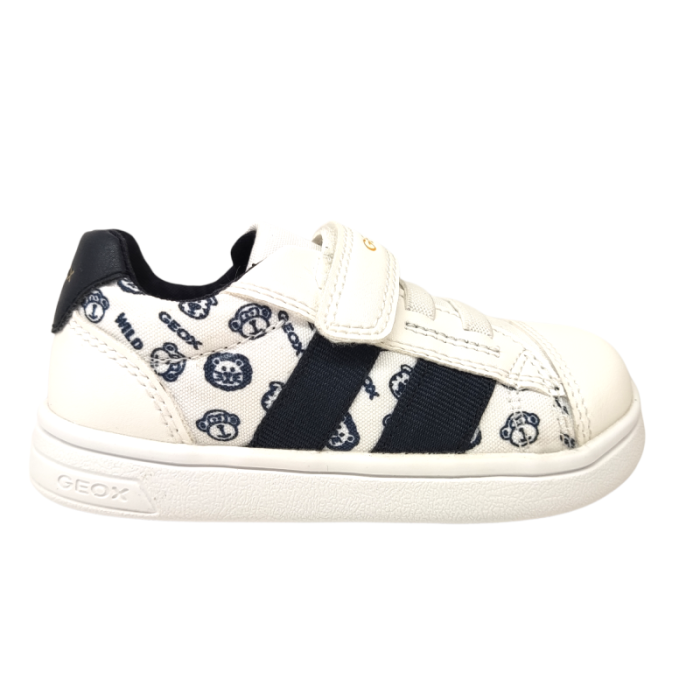 Sneakers djrock per bambino bianco e blu - Geox