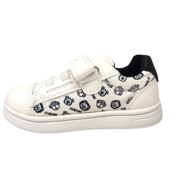 Sneakers djrock per bambino bianco e blu - Geox