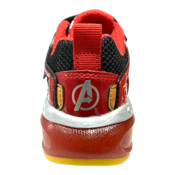 Sneakers bambino Bayonyc Avengers Iron Man nero-rosso luci - Geox