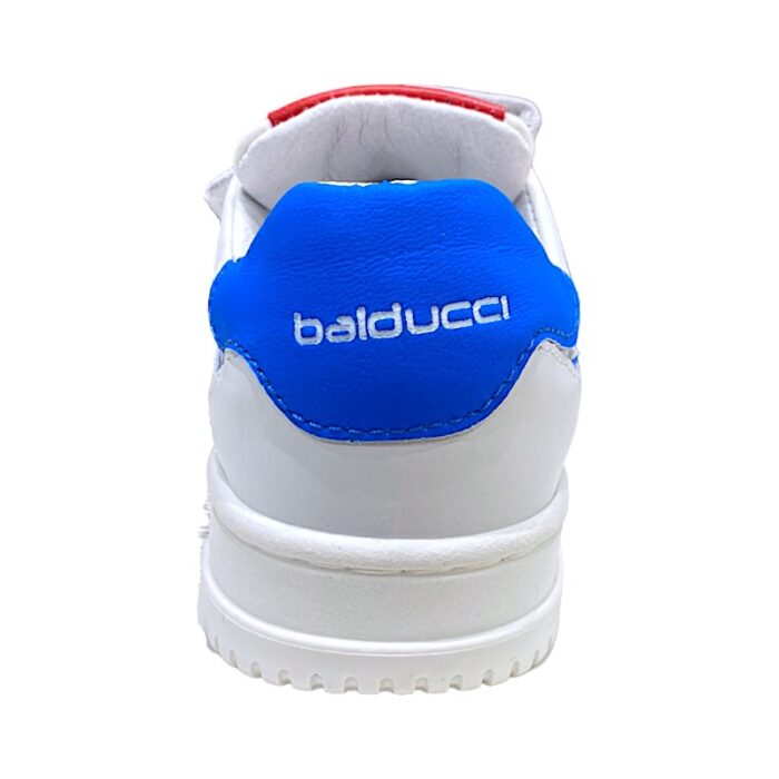 Sneakers bambino bianco-azzurro con strappo e lacci - Balducci