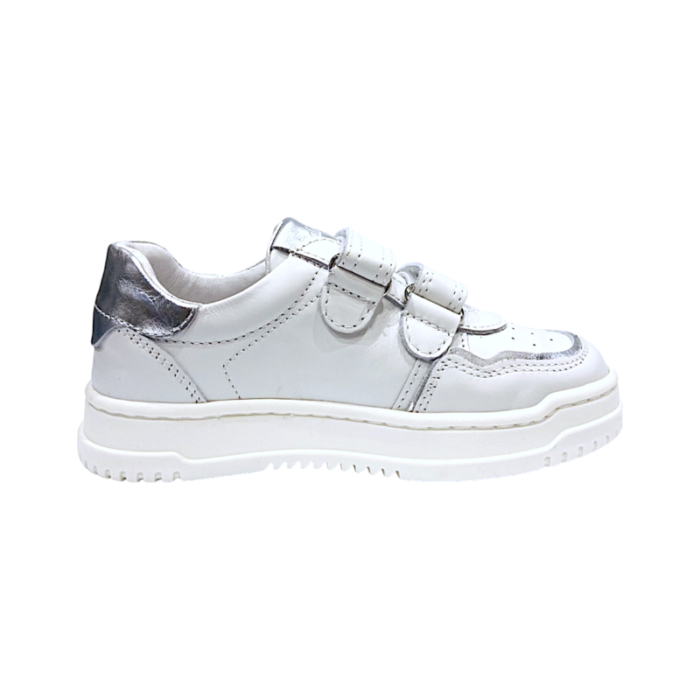 Sneakers bambino bianco con doppio strappo - Balducci