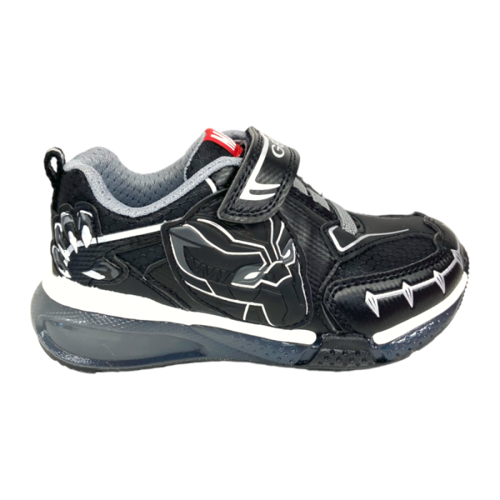 Sneakers bambino black panter neroargento con luci - Geox