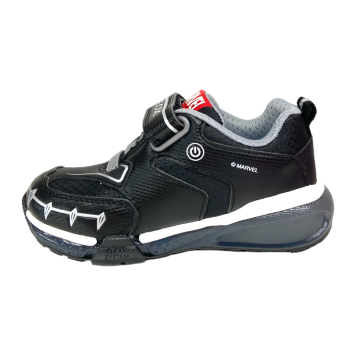 Sneakers bambino black panter neroargento con luci - Geox