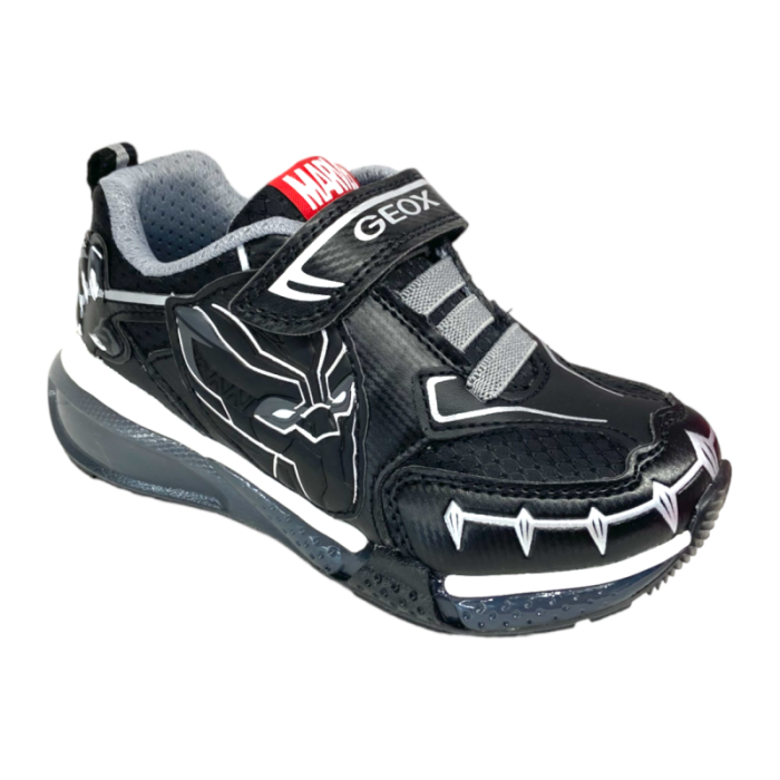 Sneakers bambino black panter neroargento con luci - Geox