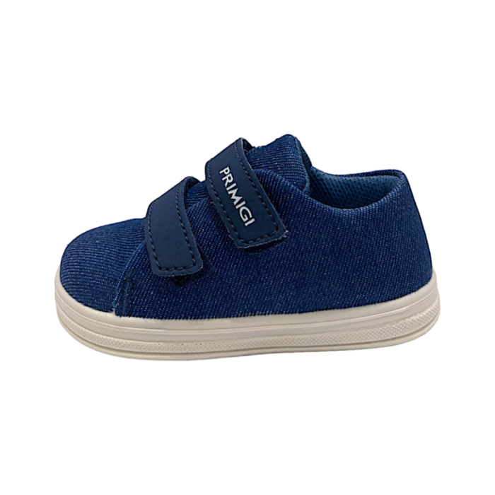 Sneakers bambino primi passi in tessuto blu con strappo - Primigi