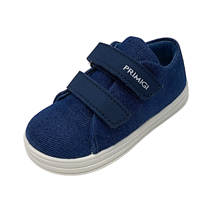 Sneakers bambino primi passi in tessuto blu con strappo - Primigi