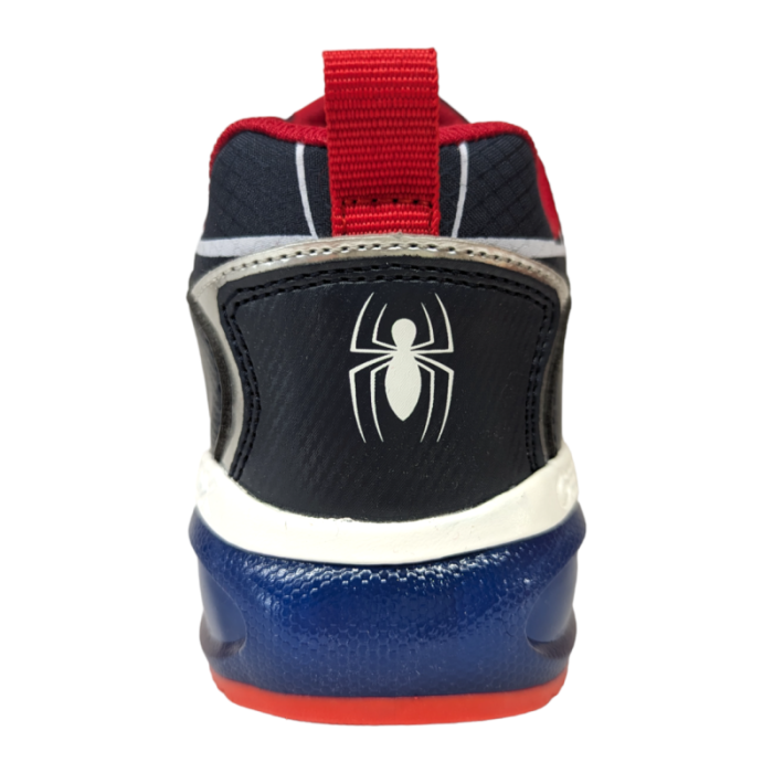 Sneakers bambino spiderman blu-rosso-argento con luci e strappo - Geox