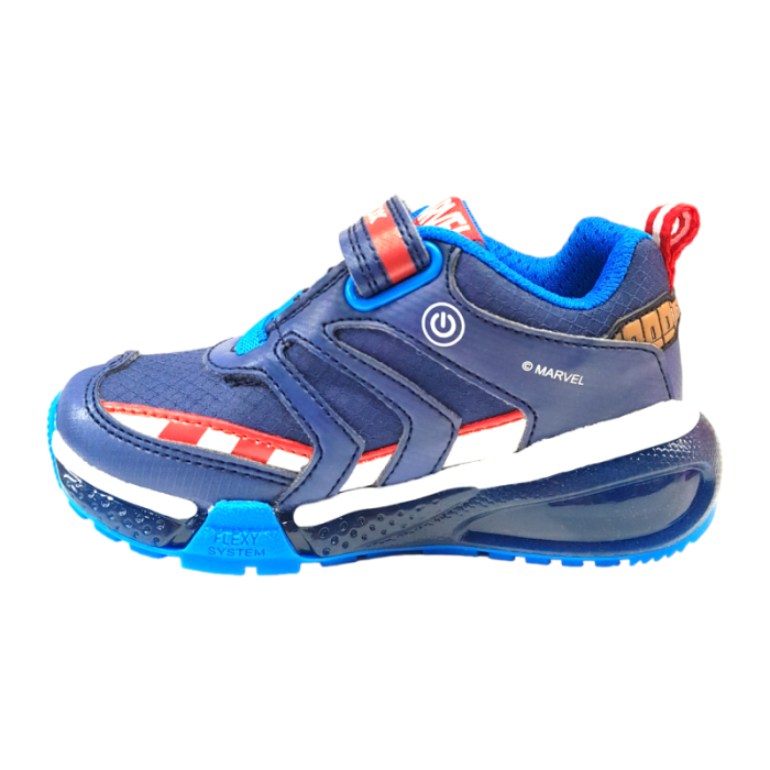 Sneakers basse bambino Captain American blu-rosso-bianco - Geox