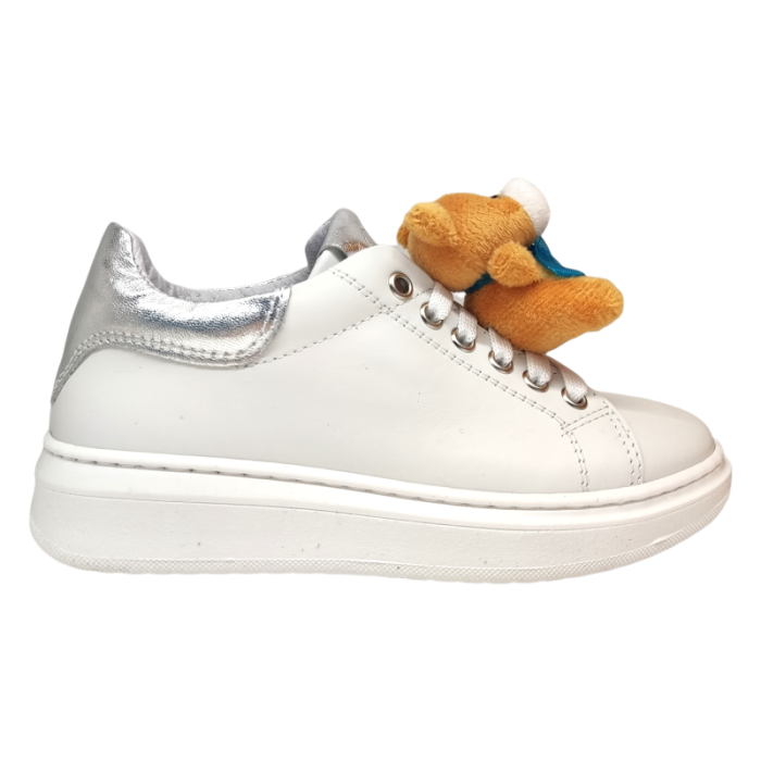 Sneakers per bambina bianca-argento - Chiara Luciani