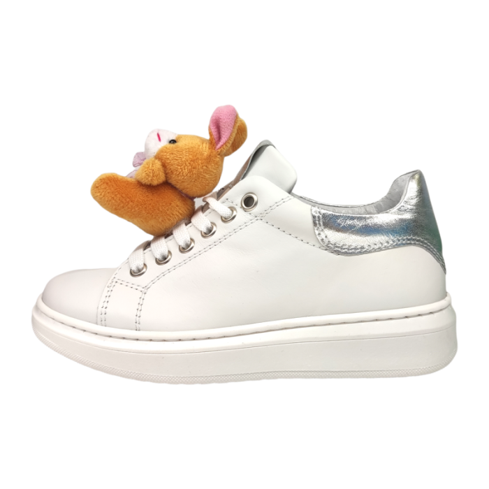 Sneakers per bambina bianca-argento - Chiara Luciani