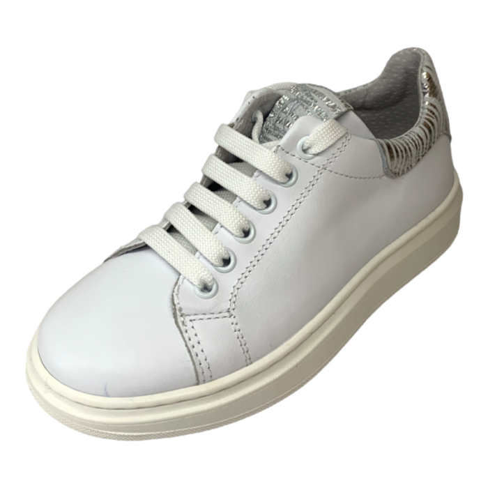 Sneakers per bambina bianca savana argento - Chiara Luciani