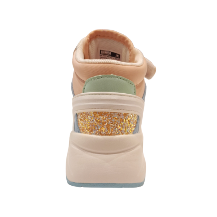 Sneakers salmone da ginnastica per bambina mini track boot - Munich