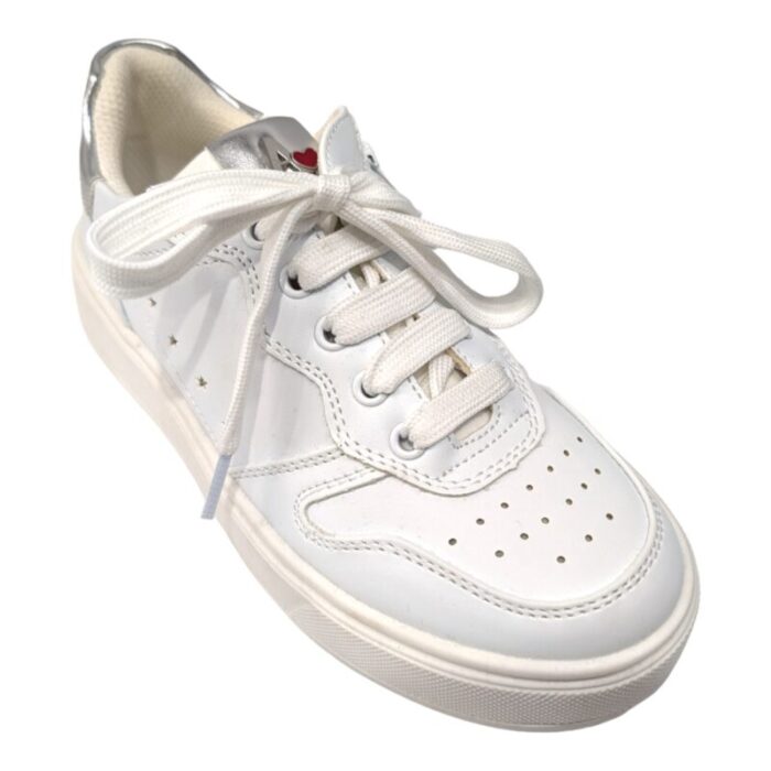 Sneakers sportiva bassa white-silver - Asso