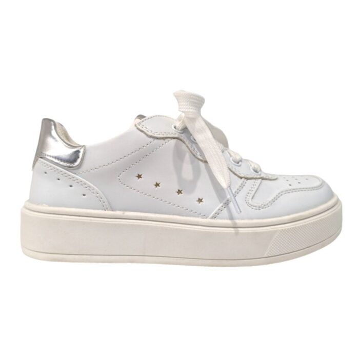 Sneakers sportiva bassa white-silver - Asso