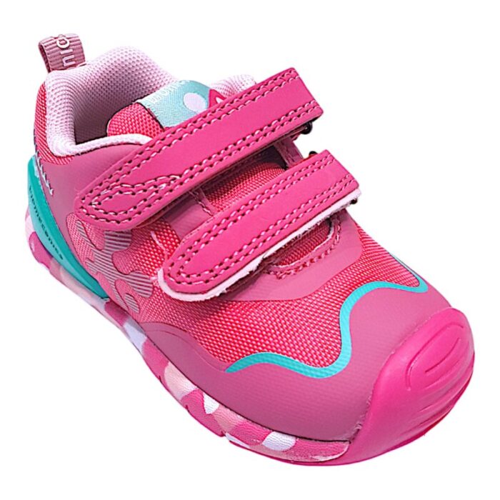 Sneakers sportive primi passi per bambina di colore fucsia con strappi - Biomecanics