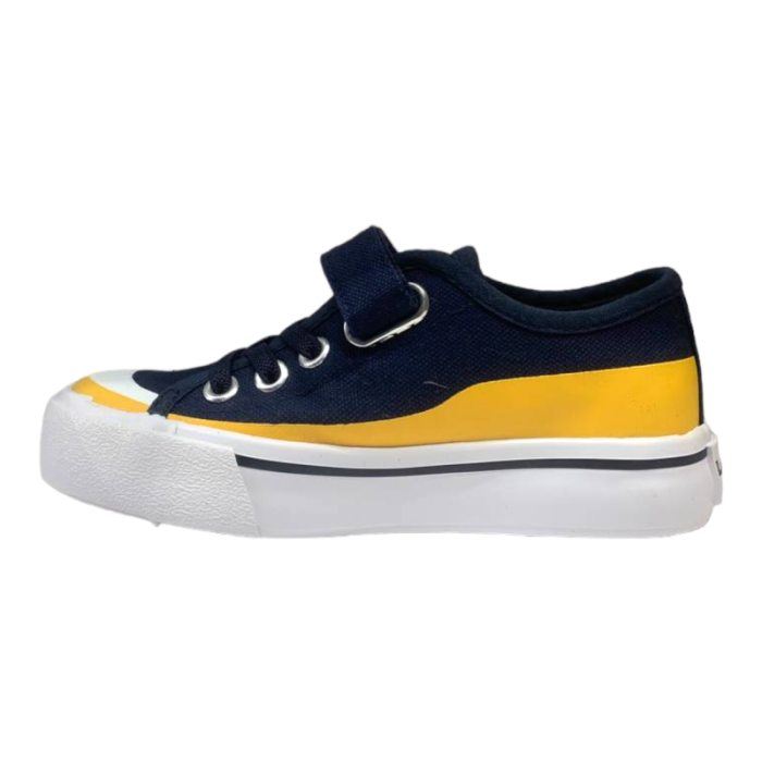 Sneakers square tessuto con strappo navy-yellow - Levi's