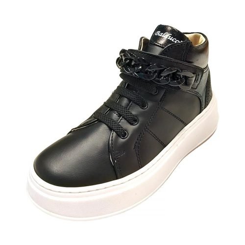 Sneakers nera con strappo Balducci fronte